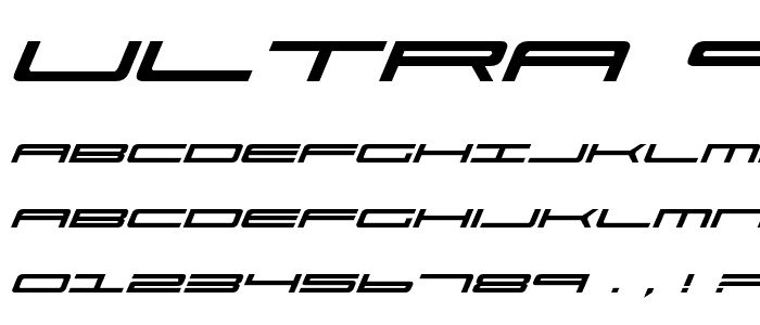 Ultra 911 Italic font